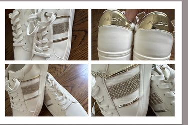 Aldo cute white & gold Sneakers