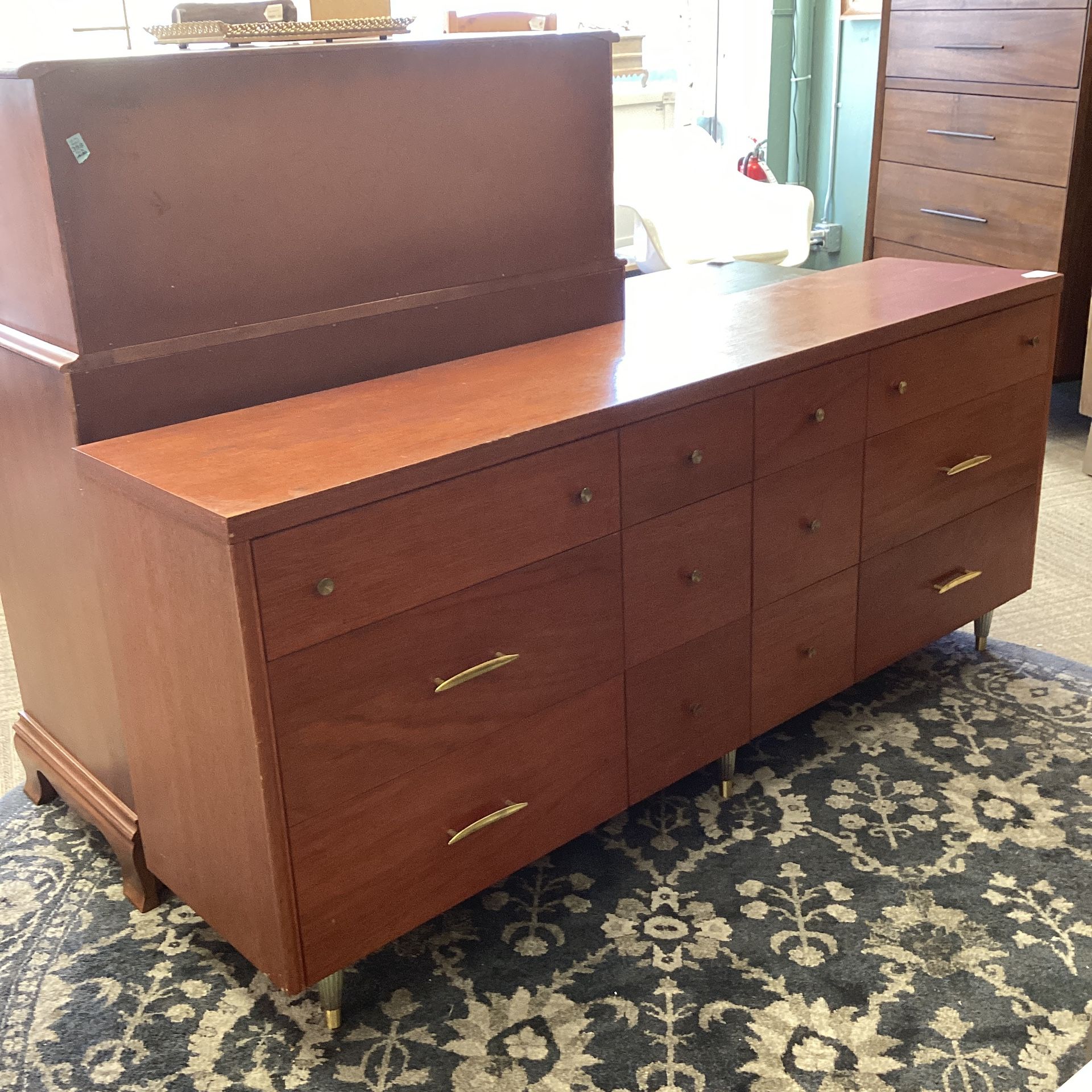 Mid Century Twelve Drawer Lowboy