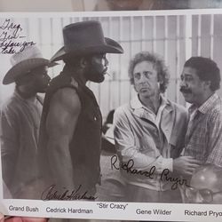 original Picture  with Grand Bush,  Cedric Hardman,  General Wilder,  and Richard Pryor.    Signed  by  Cedrick and Pryor.