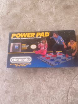Nintendo power pad with game vintage  new