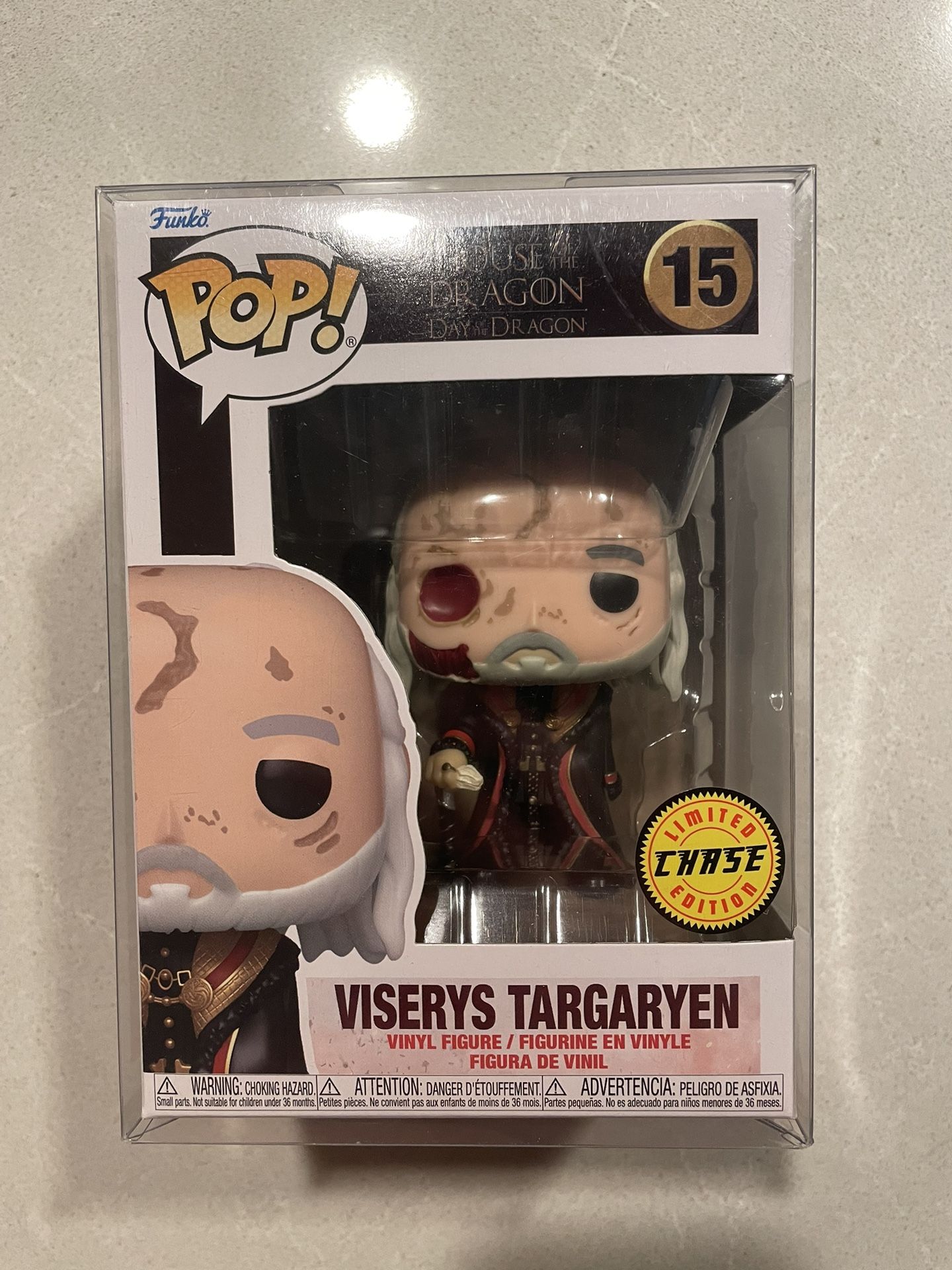 Viserys Targaryen Unmasked CHASE Pop *MINT* House of the Dragon 15 with Protector Game of Thrones HBO Television GoT