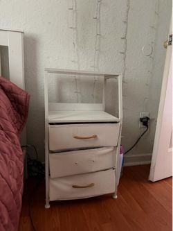 White Storage Nightstand