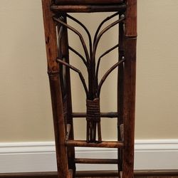 Vintage Bamboo Side Table Plant Stand

