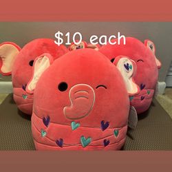 12” Kyla the pink elephant with hearts 2026