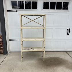 Vintage Metal storage shelf - 5 ft - sturdy