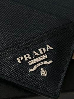Prada Saffiano Leather Card Holder – Navy Blue – Excellent Condition – $260