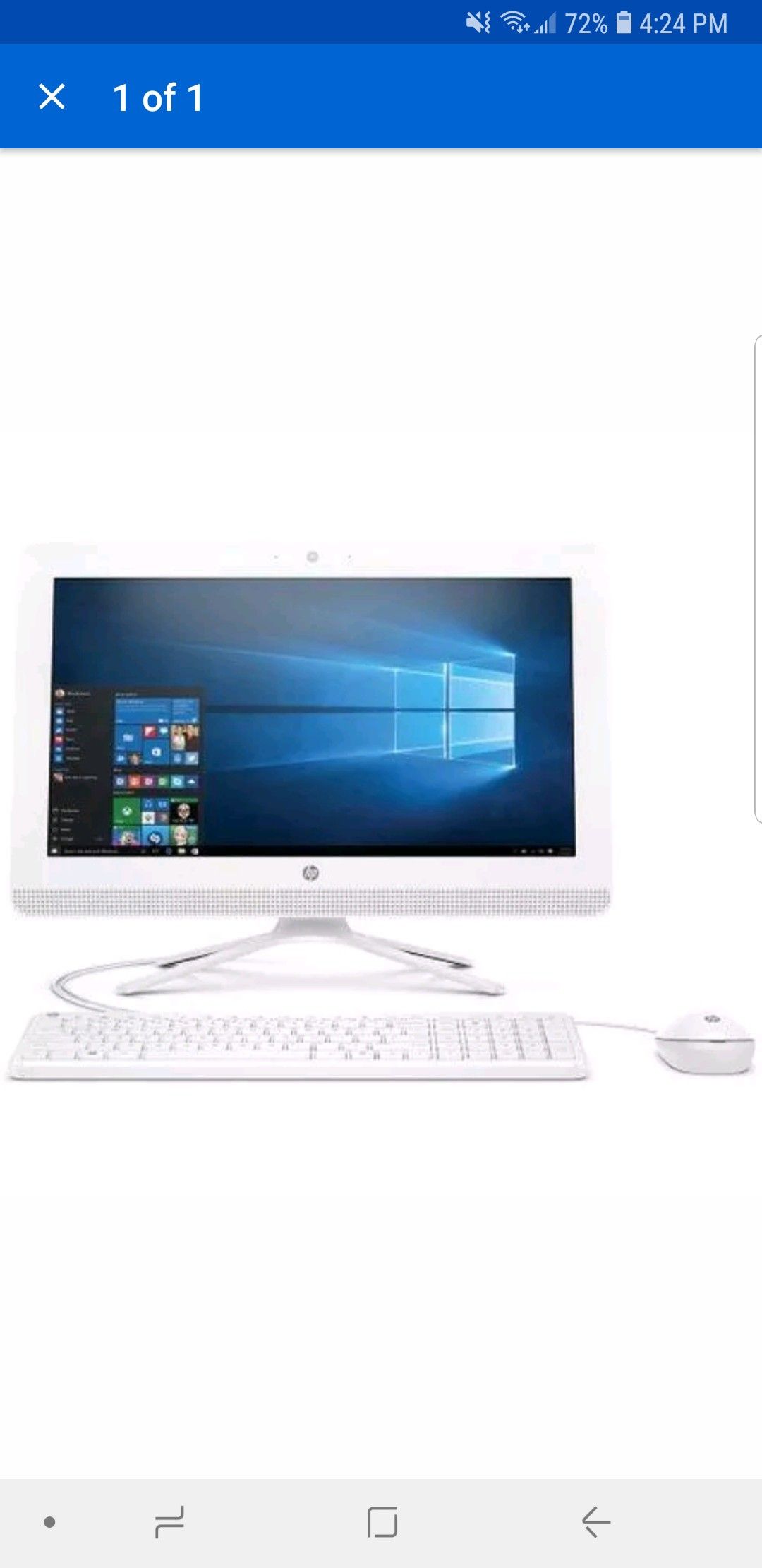 HP, 20-c023w, ALL-IN-ONE 19.5" Desktop PC J3060 1.60GHz 4GB RAM 500GB HDD