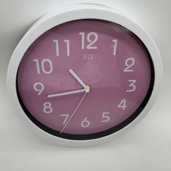 hito Silent Wall Clock Non Ticking 10 inch Excellent Accurate Sweep Movement Glass Cover