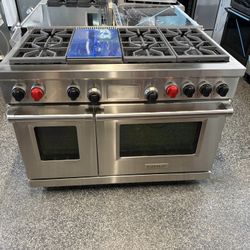 Wolf Stainless Steel 48 Inch Range Stove Griddle Dual Fuel 