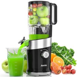 Juicer Machines,Aeitto Extra Large Chute,Easy to Clean,Black