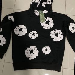 Authentic Denim Tears Black & White Hoodie – Size Medium