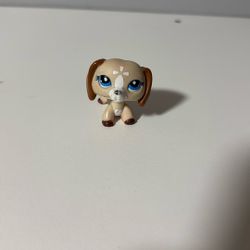 LPS White Brown Dachshund Cross # 1491