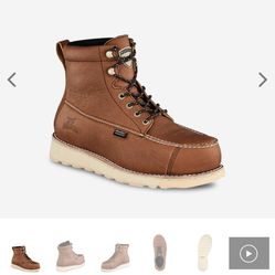 SIZE 7.5 IRISH SETTER BY RED WING WINGSHOOTER WATERPROOF LEATHER SAFETY TOE BOOTS BRAND NEW