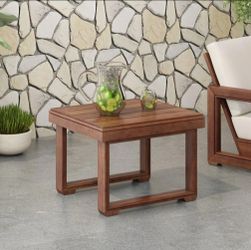 Christopher Knight Home® - Westchester Acacia Wood Outdoor Coffee Table With Rustic Slat Top And Durable Sled Legs, 38.5"W - Mocha - 23.5 L x 23 W x 7