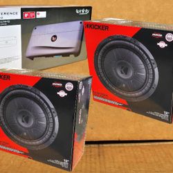Infinity Reference 10001A Mono Subwoofer Amplifier CompVT Dual 12" Shallow Bass Speakers 1800 Watts CVT12 Package 🚨 No Credit Needed 🚨 