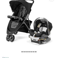 Brand new Chicco Viaro Travel System in Apex Infant baby kids stroller, car seat and base quick fold travel system