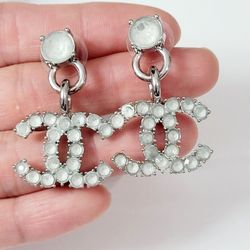 Silver Diamond Women's Drop Dangle Earrings Gift