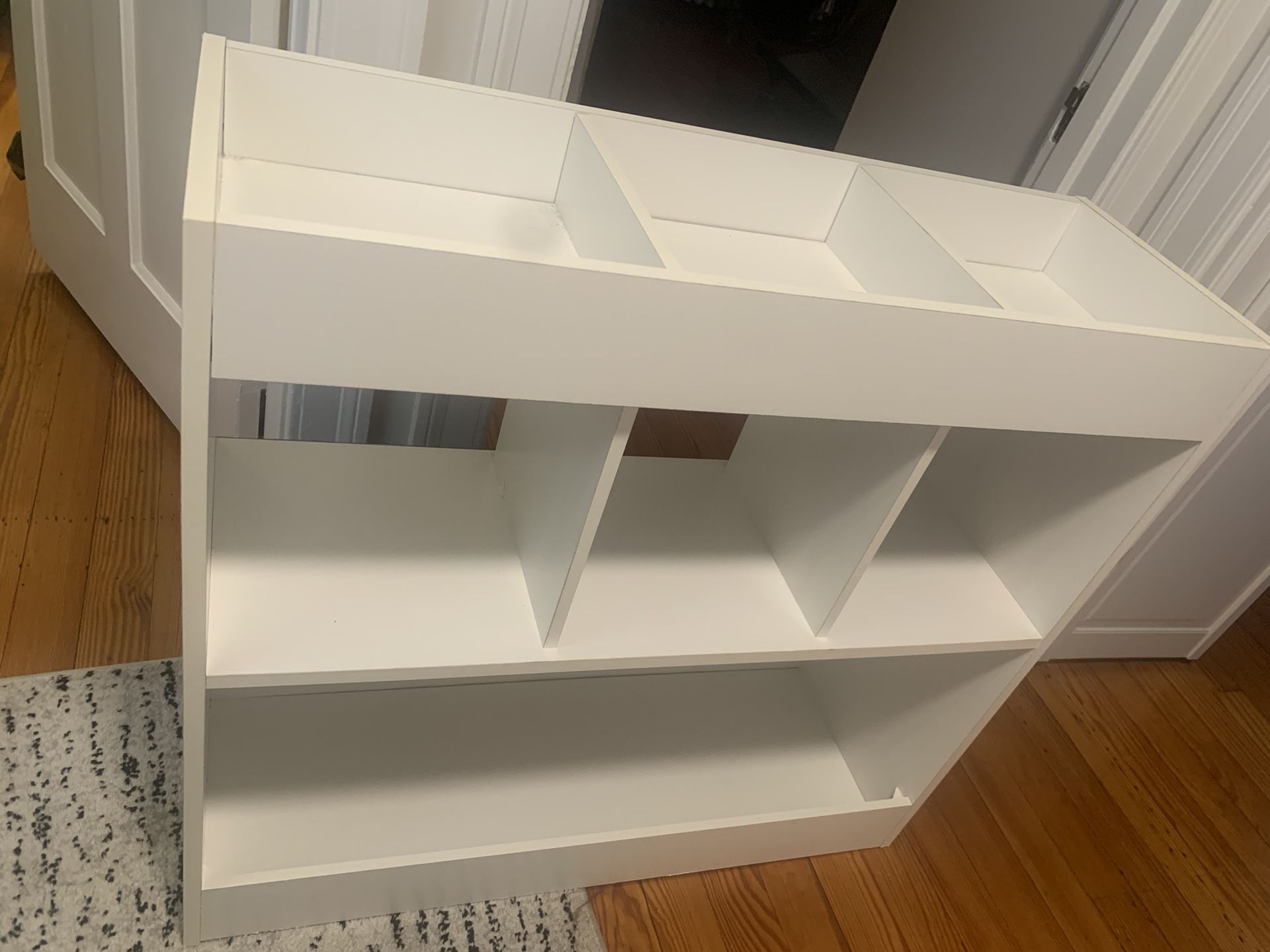 White Shelf With Compartments