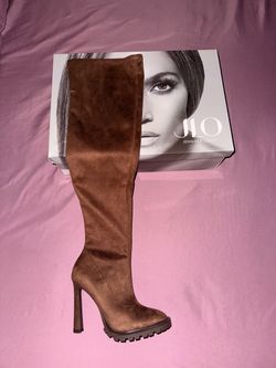 JLo Jennifer Lopez Over-the-Knee Suede Boots