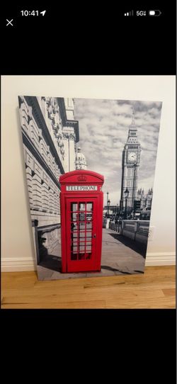 London Red Phone Booth Canvas