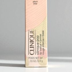 New! Clinique Pop Lip Color + Primer Lipstick Full Size in 14 Plum Pop 