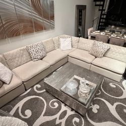 Modular Sectional Sofa - White - 7 Pieces
