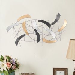 Decorative Abstract Metal Wall Hanging Sculpture Modern Art