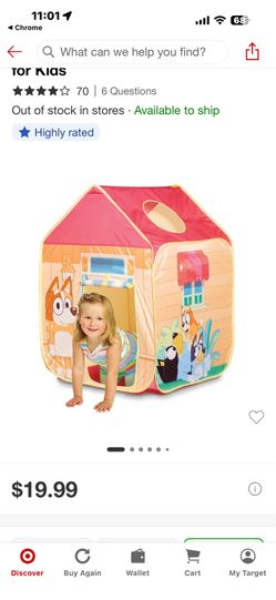 Bluey pop up play house