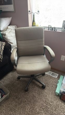 Leather desk swivel chair