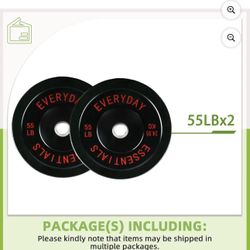 ❗️$0.80/LB❗️ FlexWave Black Olympic Bumper Plate Sets – Steel-Hub Rubber Plates 110lb set