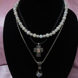 925 Sterling Silver Cross Pendant Necklace