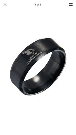 Arizona Cardinals Black Titanium Ring
