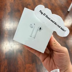 Apple Airpods 2nd Generation Bluetooth Earbuds New - Pay $1 To Take It Home Today and pay the rest later.