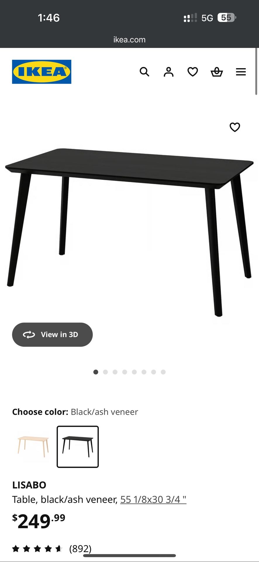 IKEA dining table and chairs 