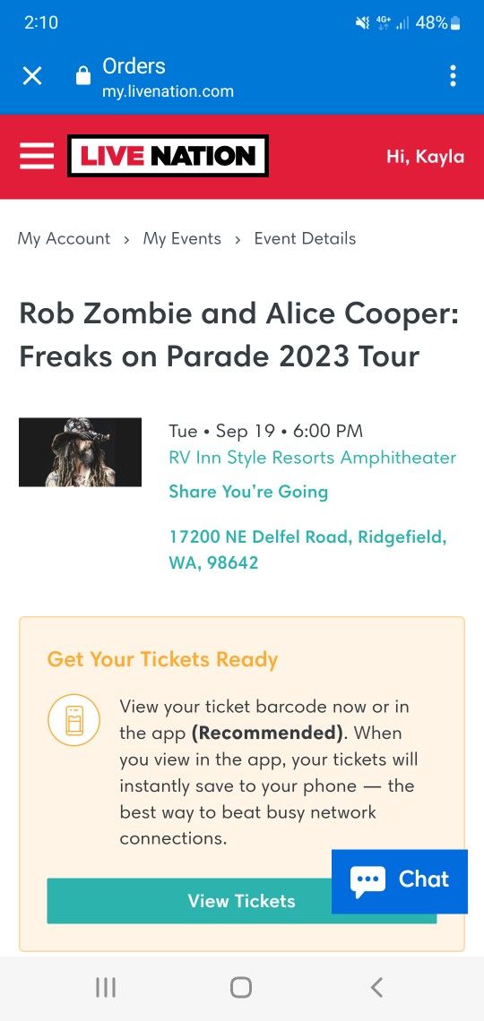 Rob Zombie & Alice Cooper 9/19!!