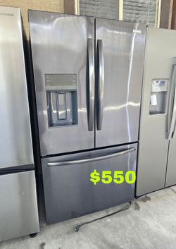 Refrigerator Black Stainless Steel