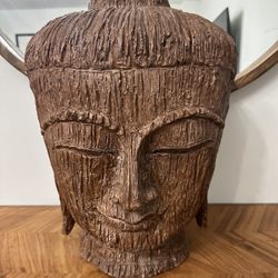 Large 16” Buddha Head Sculpture EUC
