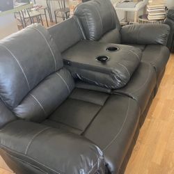 New Couches: 2 Reclining Couches With Cup holders