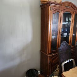Wood and Glass China Cabinet
