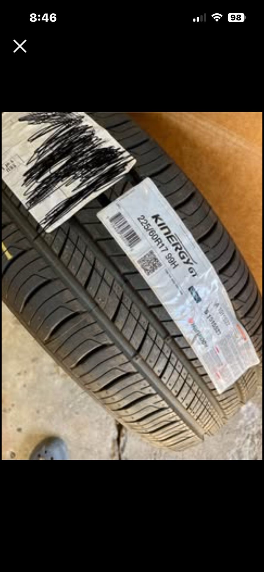 225/60r17 Kinergy got 2 tire new