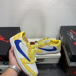 Aj1 Low Nike Air Jordan 1 low Travis Scott Cannary Yellow size 7,7.5,8,8.5,9,9.5,10,10.5,11,12
