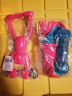 2 medium size dog toys