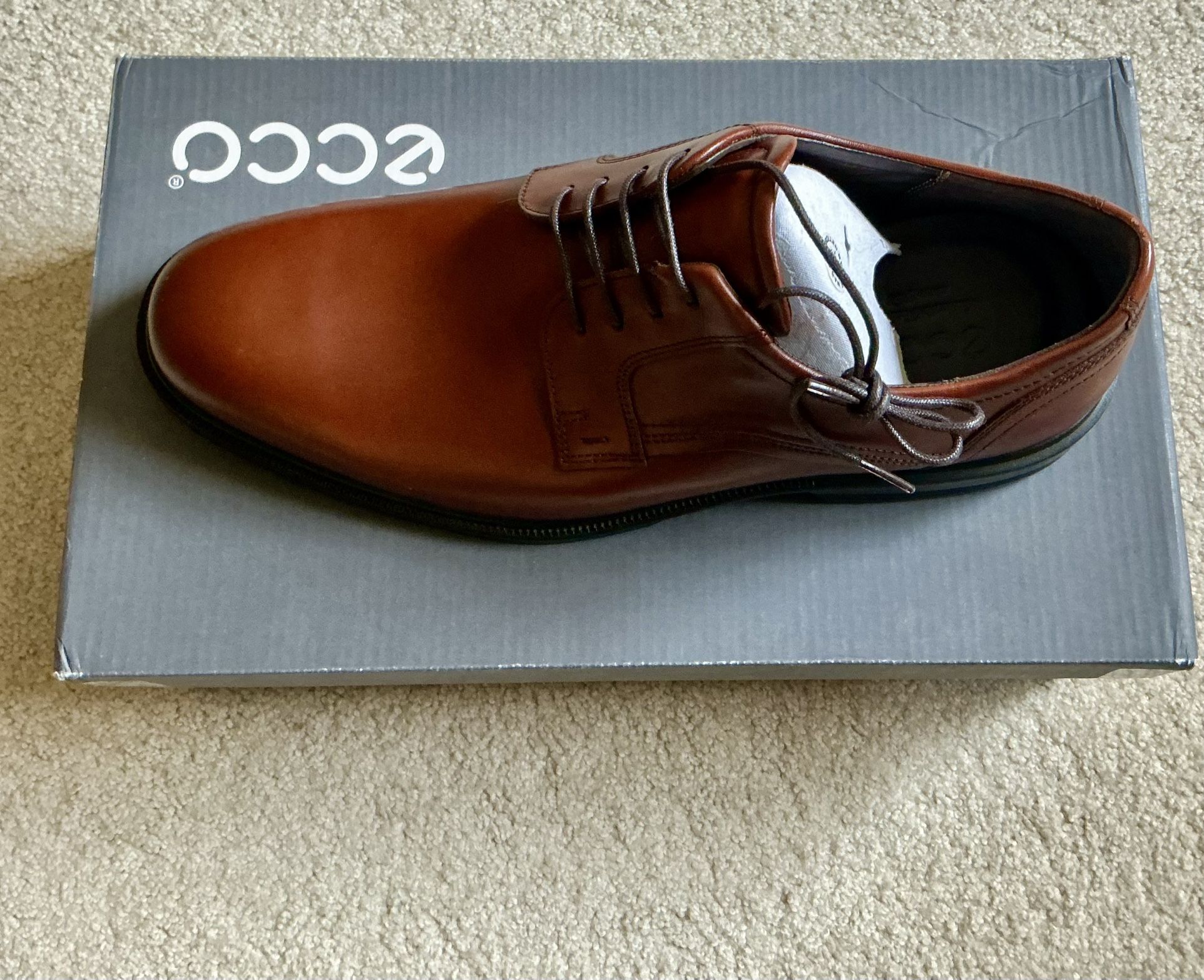 Leather Ecco Lisbon Shoes, New, EU Size 43. US Size 9.5-10