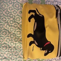 Yellow Dachshund Makeup Bag