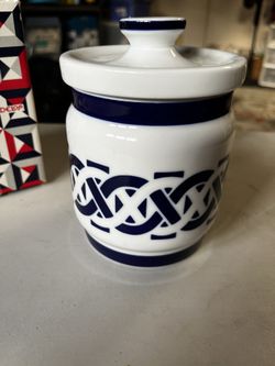 Ceramic Canister- Sargadelos Ceramic From Spain. Box Included