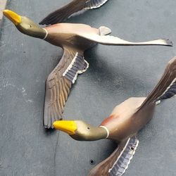 Vintage Wall Hanging Ducks Made By Mallard Inc.