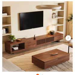 78"-103" Retracted Extendable TV Stand
