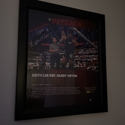 Autographed of WWE Keith Lee Payback Commemorative Plaque
