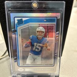 2024 Ladd McConkey Donruss Press Proof Silver Die Cut Rated Rookie Card 57/75🔥