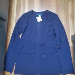 Navy Blue Koi Sapphire Scrubs Jacket